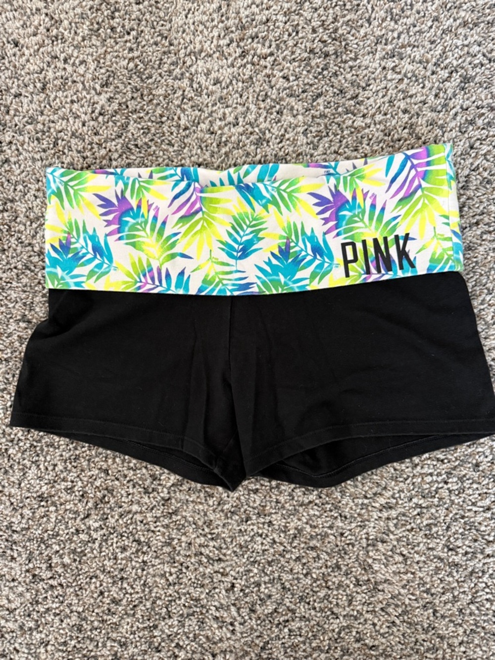 PINK Yoga Fold-Over Shorts